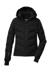Skijacke Killtec "KSW 199 GRLS SKI QLTD JCKT", M&auml;dchen, Gr. 128, schwarz, Obermaterial: 100% Polyester;Futter: 100% Polyester;F&uuml;llung: 100% Polyester, Jacken Skijacke, M&auml;dchen Skijacke: wasserdicht, atmungsaktiv, verstellbare Kapuze