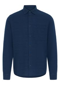 Langarmhemd Casual Friday "Langarmhemd CFAaberg", Herren, Gr. S, N-Gr, blau (navy blazer), Obermaterial: 100% Baumwolle CO., Hemden Langarmhemd