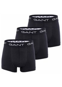 Boxershorts Gant "Boxershort 3er Pack", Jungen, Gr. 122-128, schwarz, Obermaterial: 95% Baumwolle CO. 5% Elasthan EL., Unterhosen Boxershorts