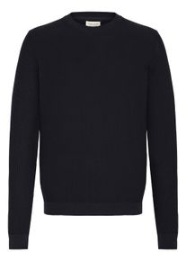 Strickfleece-Pullover Casual Friday "Strickpullover CFNOAR", Herren, Gr. M, blau (schwarz navy), Obermaterial: 100% Baumwolle CO., Pullover Strickfleece-Pullover