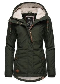 Winterjacke Ragwear "Winterjacke Monade", Damen, Gr. XS, gr&uuml;n (schwarz olive22), Obermaterial: 65% Polyester PES. 35% Baumwolle CO. Obermaterial: Futter: 100% Polyester PES. 100% Polyester PES., Jacken Winterjacke