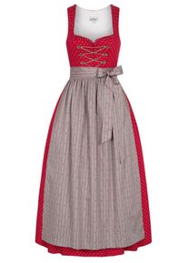 N&uuml;bler Dirndl N&Uuml;BLER "Dirndl lang Thea", Damen, Gr. 48, EURO, rot, Obermaterial: 100% Baumwolle CO., Kleider Dirndl