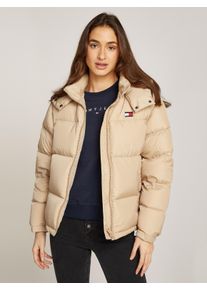 Steppjacke Tommy Jeans CURVE "TJW ALASKA PUFFER EXT", Damen, Gr. 6XL (52), gold (gentle gold), Web, Obermaterial: 100% Polyester. Futter: 100% Polyester, unifarben, Jacken Steppjacke, Gro&szlig;e Gr&ouml;&szlig;en