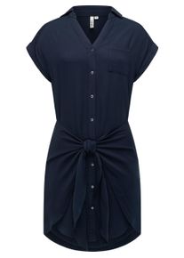 Blusenkleid Ragwear "Blusenkleid Bahaya", Damen, Gr. XS, N-Gr, blau (navy), Obermaterial: 100% Viskose CV., Kleider Blusenkleid