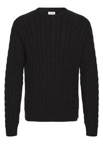 !Solid Strickfleece-Pullover SOLID "Strickpullover SDGibril", Herren, Gr. XL, schwarz (true schwarz), Obermaterial: 100% Baumwolle CO., Pullover Strickfleece-Pullover