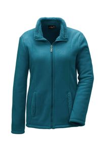 Fleecejacke GOLDNER "Kurzgr&ouml;&szlig;e Kuschelweiche Fleece-Jacke", Damen, Gr. 21, blau (dunkelpetrol), Obermaterial: 100% Polyester PES., Tubular, Jacken Fleecejacke, Innen mit weichen Teddypl&uuml;sch