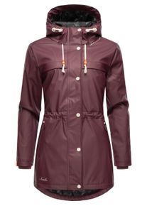 Regenmantel Navahoo "Regenmantel Rainy Forest", Damen, Gr. XL, rot (wine), Obermaterial: 70% Polyester PES. 30% Polyurethan PU. Obermaterial: Futter: 100% Polyester PES. 100% Polyester PES., M&auml;ntel Regenmantel