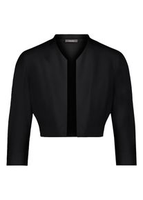 3/4-Arm-Shirt Vera Mont "Bolero-Jacke figurbetont", Damen, Gr. 46, schwarz, Obermaterial: 95% Polyester PES. 5% Elasthan EL., Shirts 3/4-Arm-Shirt