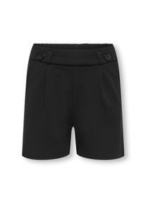 Shorts KIDS Only "KOGGEGGO LIFE BUTTON SHORTS VD JRS NOOS", Jungen, Gr. 140, N-Gr, schwarz, Jersey, Obermaterial: 95% Polyester, 5% Elasthan, unifarben, regular fit ca. Mitte Oberschenkel, Hosen Shorts