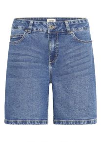 Jeansshorts oxmo "Shorts OXMira", Damen, Gr. 40, N-Gr, blau (ligth blau denim), Obermaterial: 99% Baumwolle CO. 1% Elasthan EL., Jeans Jeansshorts