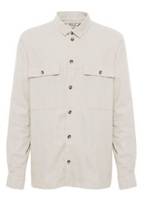 !Solid Langarmhemd SOLID "Langarmhemd SDAllan", Damen, Gr. S, N-Gr, beige (sanftes wei&szlig;), Obermaterial: 58% Leinen LI. 42% Viskose CV., Hemden Langarmhemd