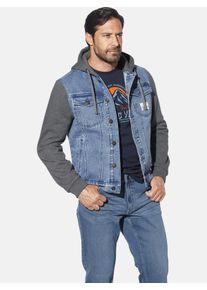 Jeansjacke Jan Vanderstorm "Jeansjacke INGMARK", Damen, Gr. 66, blau, Obermaterial: 100% Baumwolle CO., Jacken Jeansjacke