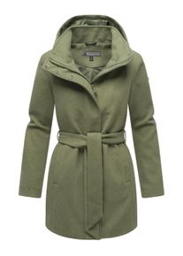 Kurzmantel Marikoo "Kurzmantel Katalinaa 16", Damen, Gr. XXL, gr&uuml;n (olive leaf), Obermaterial: 90% Polyester PES. 10% Elasthan EL. Obermaterial: Futter: 100% Polyester PES., M&auml;ntel Kurzmantel
