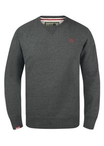 !Solid Longpullover SOLID "Sweatshirt SDBenn", Herren, Gr. L, grau (med grau m), Obermaterial: 50% Baumwolle CO. 50% Polyester PES., Sweatshirts Longpullover