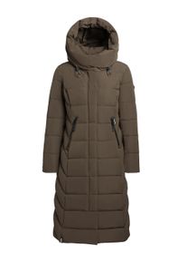 Wintermantel Khujo "Wintermantel Sensy-YM", Damen, Gr. XS, gr&uuml;n (dunkelgr&uuml;n), Obermaterial: 100% Polyester PES. Obermaterial: Futter: 100% Nylon NY. 100% Polyester PES., M&auml;ntel Wintermantel