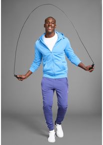 Sportanzug Bruno Banani "Regular Fit", Herren, Gr. XL (56/58), blau (azur, navy), Obermaterial: 60% Baumwolle, 40% Polyester. Kapuzenfutter: 60% Baumwolle, 40% Polyester, comfort fit, Sportanz&uuml;ge Sportanzug