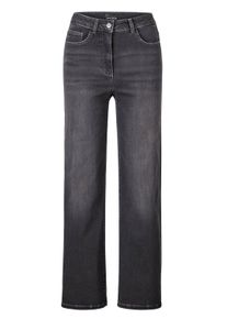 Stretch-Jeans GOLDNER "Denim Jeans mit weitem Bein", Damen, Gr. 46, N-Gr, grau, Obermaterial: 83% Baumwolle CO. 15% Polyester PES. 2% Elasthan EL., Jeans Stretch-Jeans