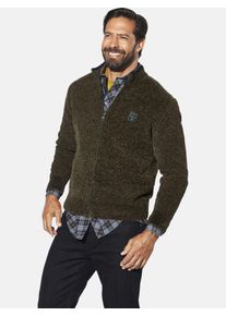 Strickjacke Jan Vanderstorm "Strickjacke EIRBERG", Herren, Gr. 4XL, gr&uuml;n (oliv), Obermaterial: 100% Polyester COOLMAX PES(Coolmax)., Strickjacken Strickjacke