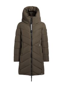 Wintermantel Khujo "Wintermantel Darka2-YM", Damen, Gr. M, gr&uuml;n (dunkelgr&uuml;n), Obermaterial: 100% Polyester PES. Obermaterial: Futter: 100% Nylon NY. 100% Polyester PES., M&auml;ntel Wintermantel
