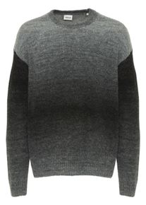 !Solid Strickfleece-Pullover SOLID "Strickpullover SDNohan", Herren, Gr. XL, schwarz (true schwarz), Obermaterial: 67% Polyester Pol. recyc.. 20% Nylon NY. 10% Wolle WO. 3% Elasthan EL., Pullover Strickfleece-Pullover