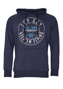 Kapuzensweatshirt Top Gun "Hoodie TG20212107", Herren, Gr. M, blau (navy), Obermaterial: 65% Baumwolle CO. 35% Polyester COOLMAX PES(Coolmax)., Pullover Kapuzensweatshirt