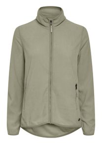 Fleecejacke oxmo "Fleecejacke OXRikka", Damen, Gr. M, gr&uuml;n (seagrass), Obermaterial: 100% Polyester PES., regular fit h&uuml;ftlang, Jacken Fleecejacke