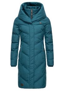 Steppmantel Ragwear "Wintermantel Natalka Melange", Damen, Gr. M, blau (deep ocean), Obermaterial: 100% Polyester PES. Obermaterial: Futter: 100% Polyester PES. 100% Polyester PES., M&auml;ntel Steppmantel