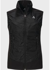 Sch&ouml;ffel Funktionsweste SCH&Ouml;FFEL "Hybrid Vt Style Blaueis WMS", Damen, Gr. 44, schwarz (9990, schwarz), Oberstoff: 86% Nylon, 14% Elasthan; Oberstoff Vorderteil: 100% Nylon; (Coating: Polyurethan); Futter: 100% Polyester; Wattierung: 100% Polyester, ohne Ausschnitt, Westen Funktionsweste
