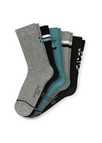 Kurzsocken Schiesser "Socken Legwear Teens 5er Pack", Jungen, Gr. 39-42, grau, Obermaterial: 75% Baumwolle CO. 24% Polyamid PA. 1% Elasthan EL., Socken Kurzsocken