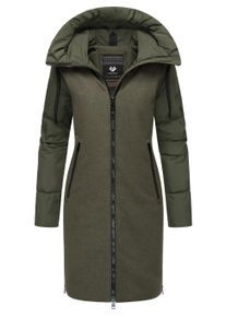 Wintermantel Ragwear "Wintermantel Jumana", Damen, Gr. XL, gr&uuml;n (schwarz olive), Obermaterial: 100% Polyester PES. Obermaterial: Futter: 100% Polyester PES. 100% Polyester PES., M&auml;ntel Wintermantel