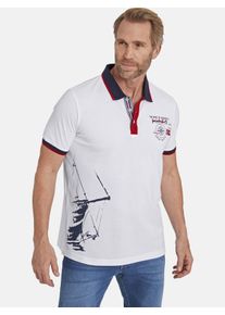 Poloshirt Jan Vanderstorm "Poloshirt DILAN", Herren, Gr. XL, wei&szlig;, Obermaterial: 100% Baumwolle CO., Shirts Poloshirt