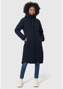 Winterjacke Marikoo "Marikoo Benikoo Damen lange Winterjacke B949", Damen, Gr. XS, blau (navy), Obermaterial: 92% Nylon NY. 8% Elasthan EL., Jacken Winterjacke