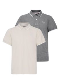 Poloshirt Blend "Poloshirt BHPolo 2-Pack", Herren, Gr. M, grau (oyester gray schwarz), Obermaterial: 100% Baumwolle CO., Shirts Poloshirt