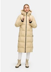 Winterjacke Marikoo "Marikoo Tikoraa Damen lange Winterjacke Steppjacke N102", Damen, Gr. 5XL, beige, Obermaterial: 100% Polyester PES., Jacken Winterjacke