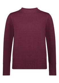 Strickpullover Betty Barclay "Strickpullover mit Stehkragen", Damen, Gr. 46, lila (schwarz aubergine), Obermaterial: 55% Viskose CV. 30% Polyester PES. 15% Polyamid PA., Pullover Strickpullover