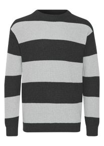 !Solid Strickfleece-Pullover SOLID "Strickpullover SDSergio", Herren, Gr. XL, grau (dunkelgrau melange), Obermaterial: 100% Baumwolle CO recyc.., Pullover Strickfleece-Pullover
