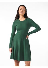 Strickkleid Y.A.S "YASBECCO", Damen, Gr. XXL, N-Gr, gr&uuml;n (sycamore), Jersey, Obermaterial: 65% Viskose, 35% Nylon, unifarben, Rundhals, Kleider Strickkleid, mit Spitze am &Auml;rmelsaum