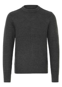 Strickfleece-Pullover Blend "Strickpullover BHMPattax", Herren, Gr. 3XL, grau (pewter mix), Obermaterial: 100% Polyacryl PAN., Pullover Strickfleece-Pullover