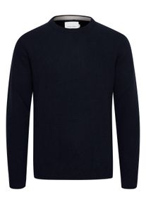 Strickfleece-Pullover Casual Friday "Strickpullover CFKarl", Herren, Gr. S, blau (navy blazer), Obermaterial: 80% Wolle WO. 20% Polyamid PA., Pullover Strickfleece-Pullover