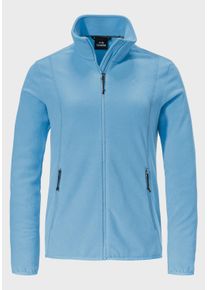 Sch&ouml;ffel Fleecejacke SCH&Ouml;FFEL "Fleece Jk Style Ash WMS", Damen, Gr. 46, blau (8105, blau), Oberstoff: 100% Polyester, regular fit, hoch geschlossener Ausschnitt, Jacken Fleecejacke