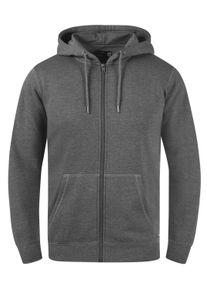!Solid Kapuzensweatjacke SOLID "Kapuzensweatjacke SDBertiZip", Herren, Gr. S, grau (grau mel), Obermaterial: 70% Baumwolle CO. 30% Polyester PES., Sweatjacken Kapuzensweatjacke