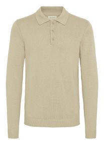 Strickfleece-Pullover Blend "Strickpullover BHDENO", Herren, Gr. XXL, grau (plaza taupe), Obermaterial: 50% Baumwolle CO. 50% Polyacryl PAN., Pullover Strickfleece-Pullover