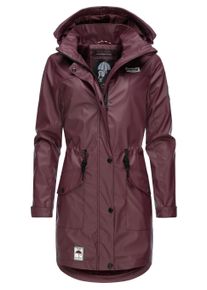 Funktionsmantel Navahoo "Regenjacke Deike", Damen, Gr. XS, rot (wine), Obermaterial: 50% Polyurethan PU. 50% Polyester PES. Obermaterial: Futter: 100% Polyester PES., M&auml;ntel Funktionsmantel