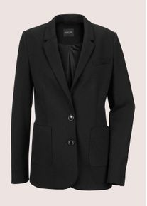 Madeleine Mode Jackenblazer MADELEINE "Blazer Langer Jersey-Blazer mit Futter", Damen, Gr. 34, schwarz, Obermaterial: 67% Viskose CV. 27% Polyamid PA. 6% Elasthan EL., Modern, tailliert, Blazer Jackenblazer