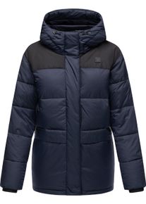 Anorak Ragwear "Steppjacke Wikesh", Damen, Gr. XXL, blau (navy), Obermaterial: 100% Nylon NY. 100% Polyester PES. Obermaterial: Futter: 100% Polyester PES. 100% Polyester PES., Jacken Anorak