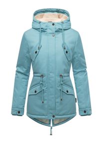 Winterjacke Marikoo "Winterjacke Manolya", Damen, Gr. L, blau (sky blau), Obermaterial: 100% Baumwolle CO. Obermaterial: Futter: 100% Polyester PES. 100% Polyester PES., Jacken Winterjacke