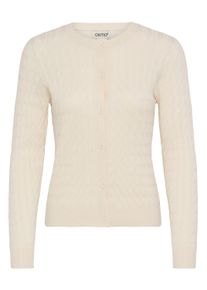 Strickjacke oxmo "Strickjacke OXISASJA", Damen, Gr. S, beige (birch), Obermaterial: 70% Viskose CV. 30% Nylon NY., Strickjacken Strickjacke