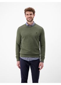 Strickpullover Lerros "Sportiver Strickpullover", Herren, Gr. XXL, nordic olive, 100% Baumwolle, Rundhals, Pullover Strickpullover