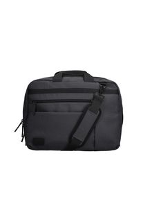 Businesstasche Rieker, Damen, Gr. B/H/T: 40cm x 30cm x 12cm, schwarz (grau, schwarz), Textil, unifarben mit Farbeinsatz, Taschen Businesstasche, Arbeitstasche, Herren Umh&auml;ngetasche, auch als Rucksack tragbar