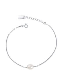 Armband AILORIA "Armband silver/white pearl MASAKI", silber, Armb&auml;nder, Damen, Armband